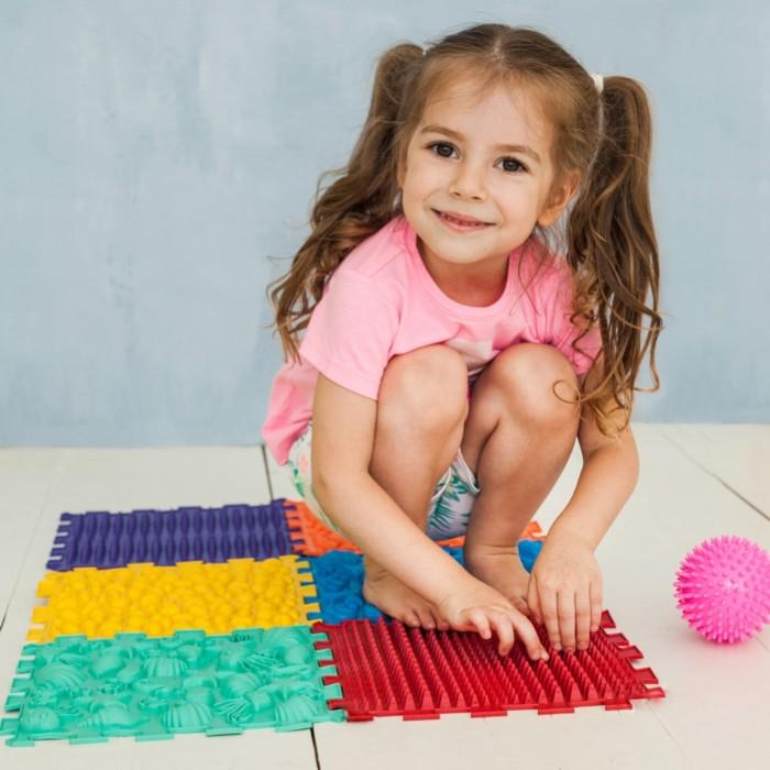 Килимок масажний дитячий ортек ортопедичний мікс морський 9 ел. - фото 2 Килимок масажний дитячий ортек ортопедичний мікс морський 9 ел. - фото 2