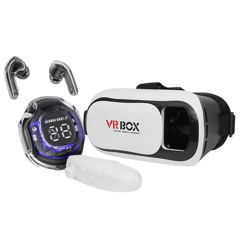 Очки виртуальной реальности VR BOX 2.0 и беспроводные наушники Ultrapods Pro - фото 1 Очки виртуальной реальности VR BOX 2.0 и беспроводные наушники Ultrapods Pro - фото 1