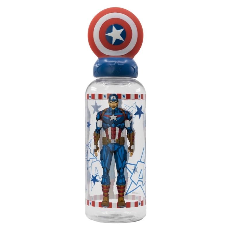 Пляшка дитяча Stor Avengers Captain America 560 мл 25x7x7 см Синій (28431569) - фото 1 Пляшка дитяча Stor Avengers Captain America 560 мл 25x7x7 см Синій (28431569) - фото 1