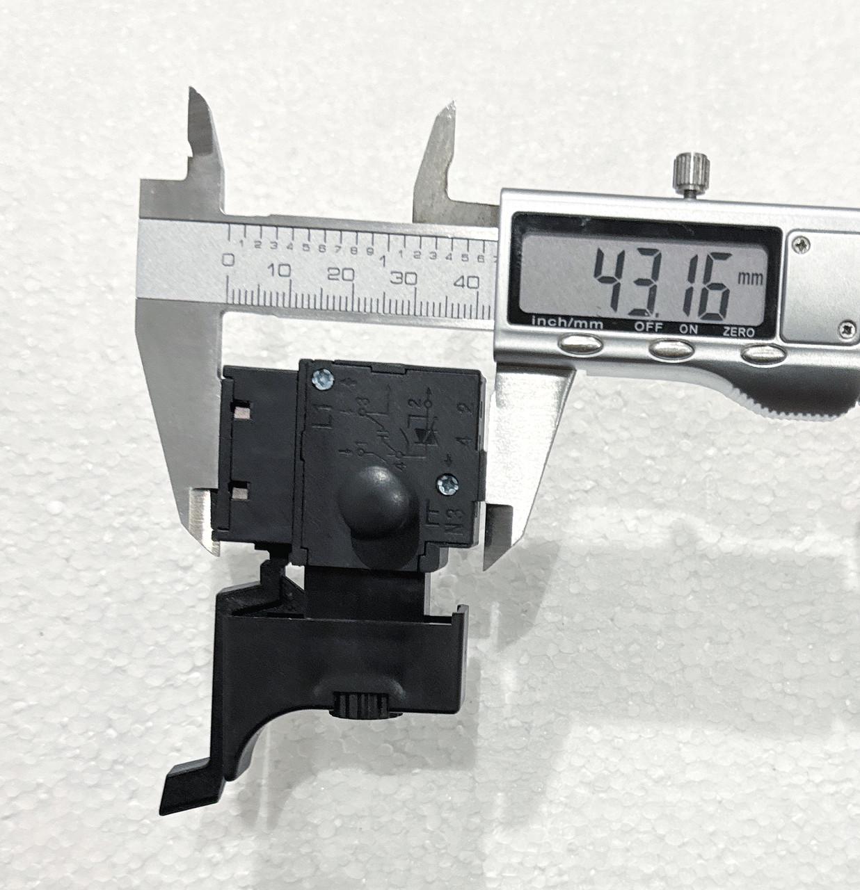 Кнопка для дриля BlauCraft Einhell 8A 43х16, 5 мм клавіша 39х13 мм (К006) - фото 5