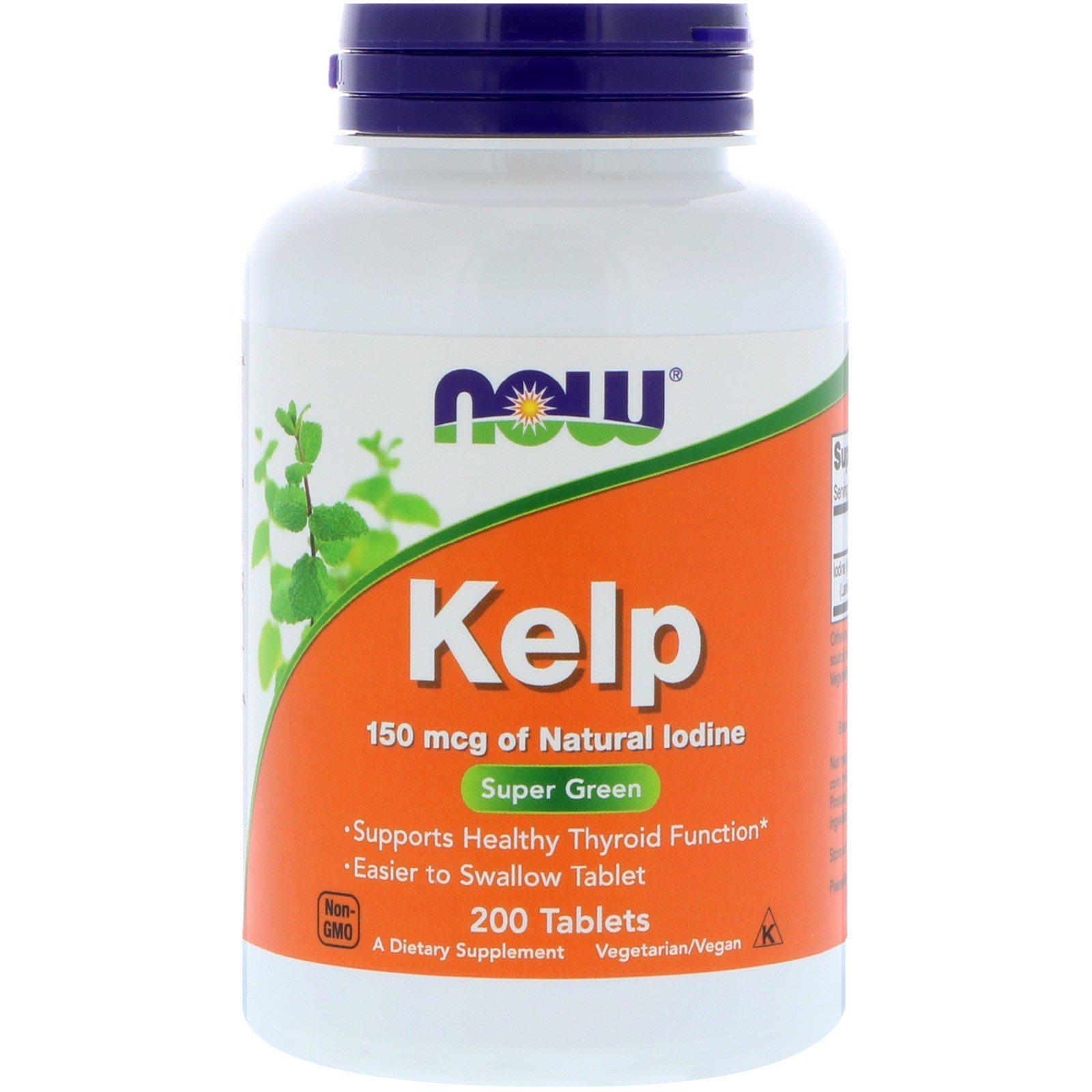 Йод NOW Foods Kelp 150 mcg 200 капс.