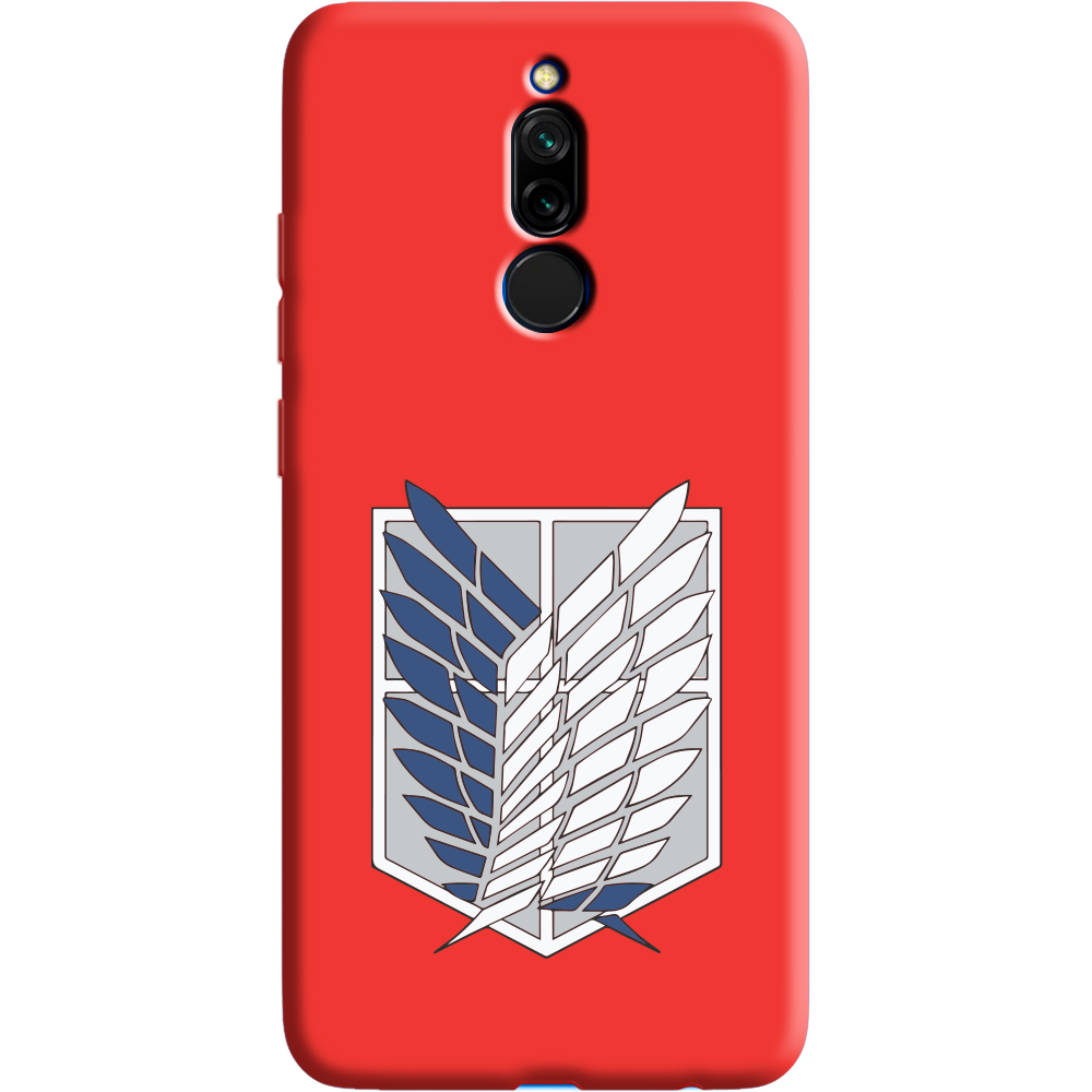 Чехол Boxface Xiaomi Redmi 8 Атака Титанов Крылья Свободы Красный силикон (38411-bk88-38680)