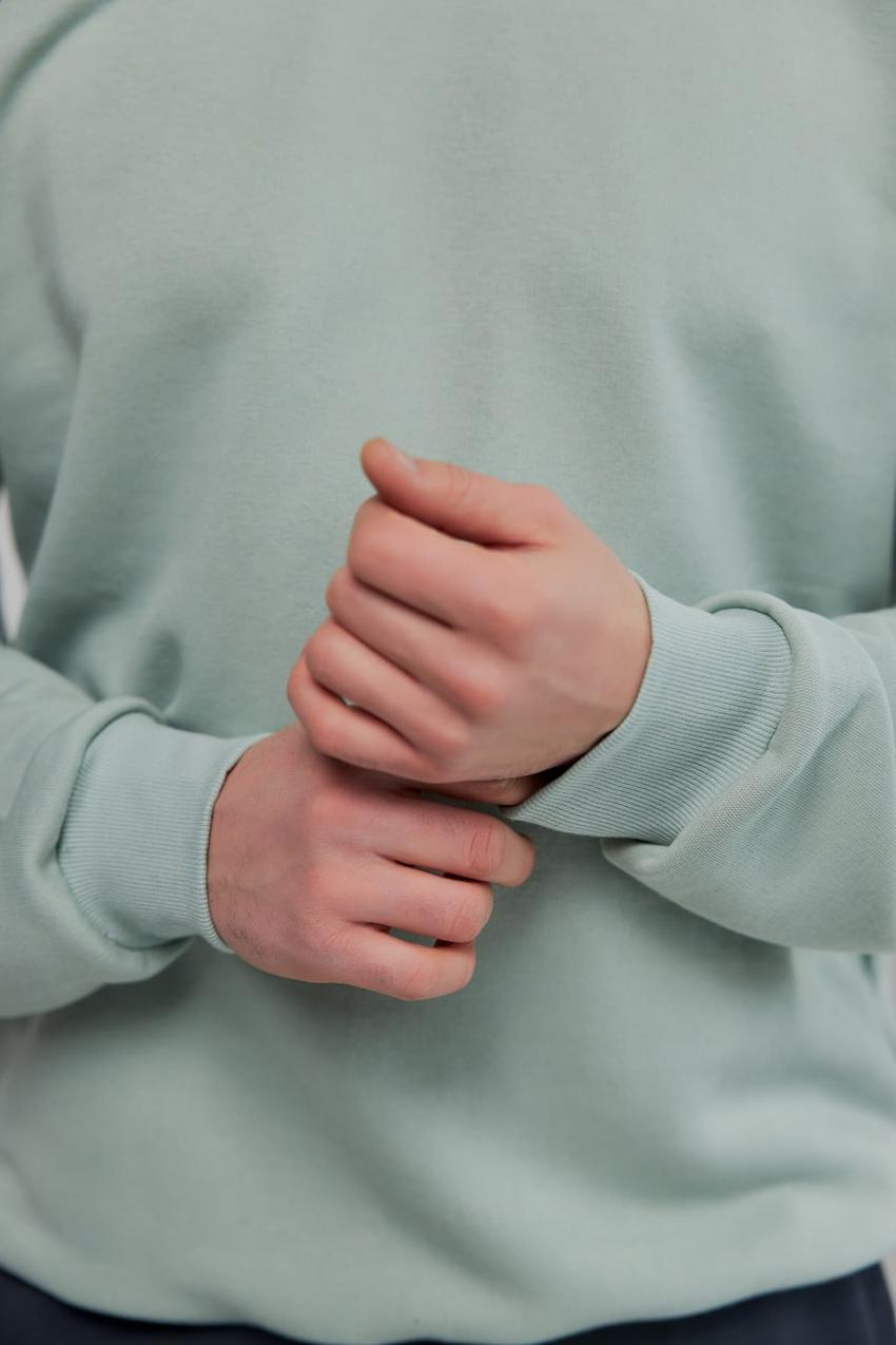 Свитшот мужской М138.3 XXL Оливковый светлый (601-1-64) - фото 2 Свитшот мужской М138.3 XXL Оливковый светлый (601-1-64) - фото 2