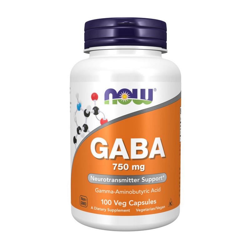 ГАМК NOW GABA 750 мг 100 капс.