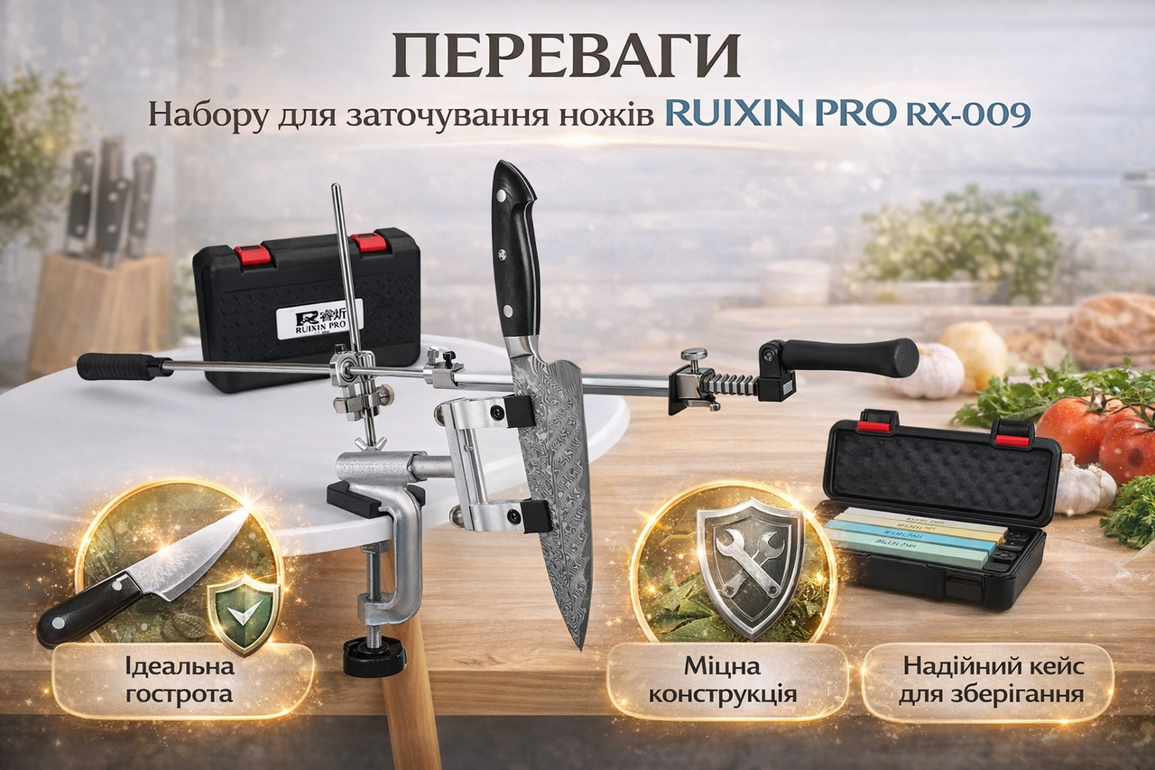 Набір для заточування ножів Ruixin PRO RX-009 - фото 3 Набір для заточування ножів Ruixin PRO RX-009 - фото 3