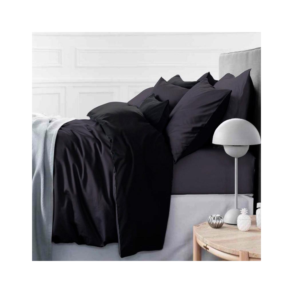 Комплект постельного белья MirSon Premium 0240+0055 Diamond Сатин King Size 220х240 см Black (2200001169654)