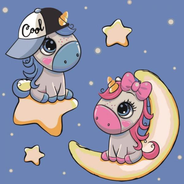 Картина за номерами Strateg Тварини Нічна прогулянка 30х30 см в термопакеті (ES008-mt)