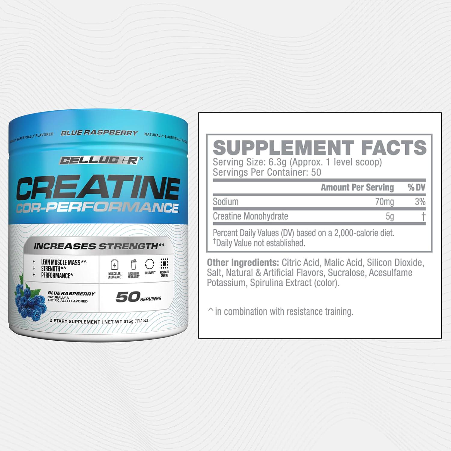 Креатин Cellucor Creatine COR-Performance Blue Raspberry 315 г - фото 2