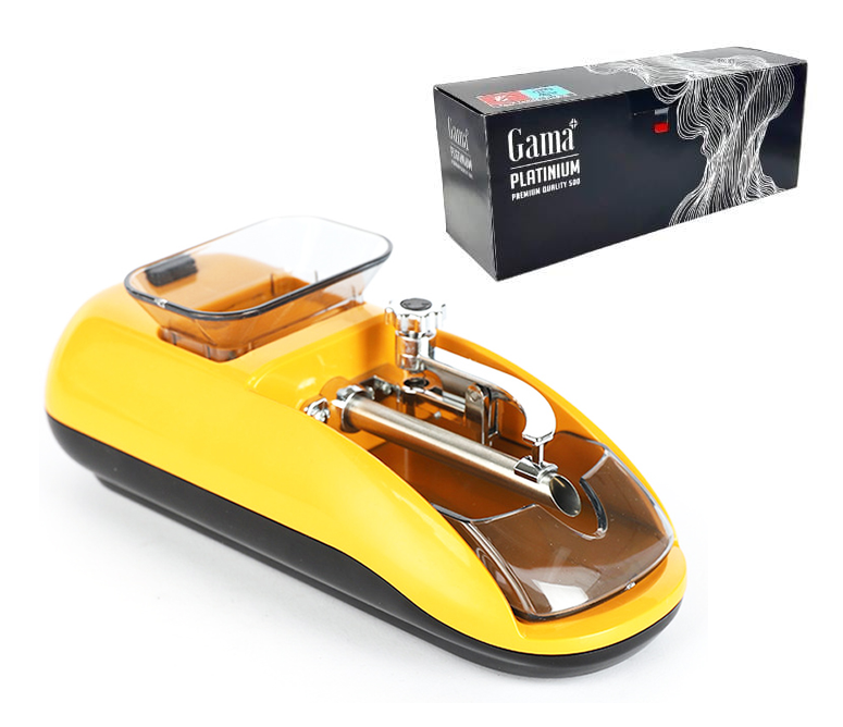 Машинка електрична цигаркова Maltic з гільзами Жовтий