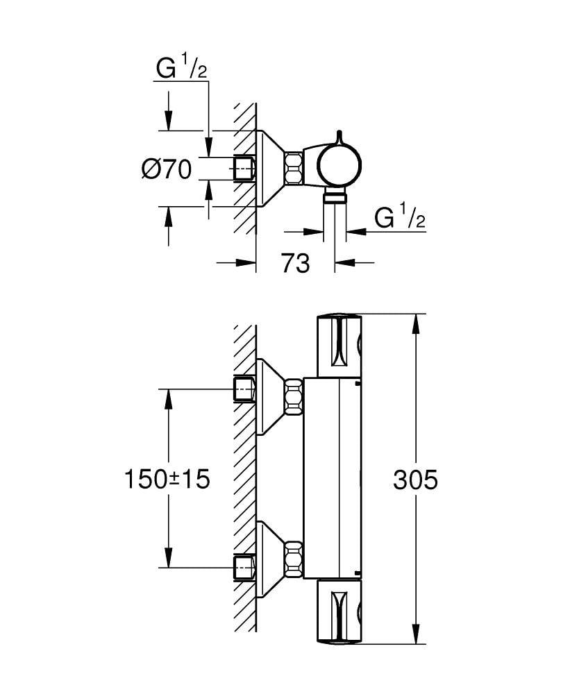 Термостат для душу Grohe Grohtherm 800 (34558000) - фото 2