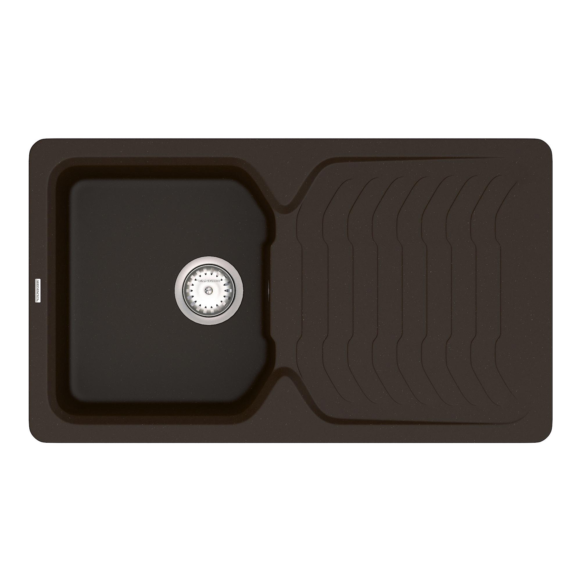 Мойка для кухни Vankor Sigma SMP 02.85 + сифон Vankor Chocolate (74913)