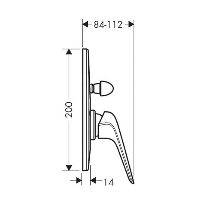 Смеситель для ванны Hansgrohe Novus 71047000 (7756427) - фото 2