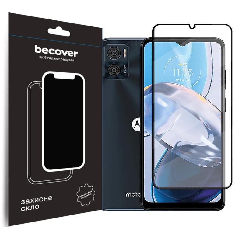 Захисне скло BeCover для Motorola Moto E22/E22i Black (709731)