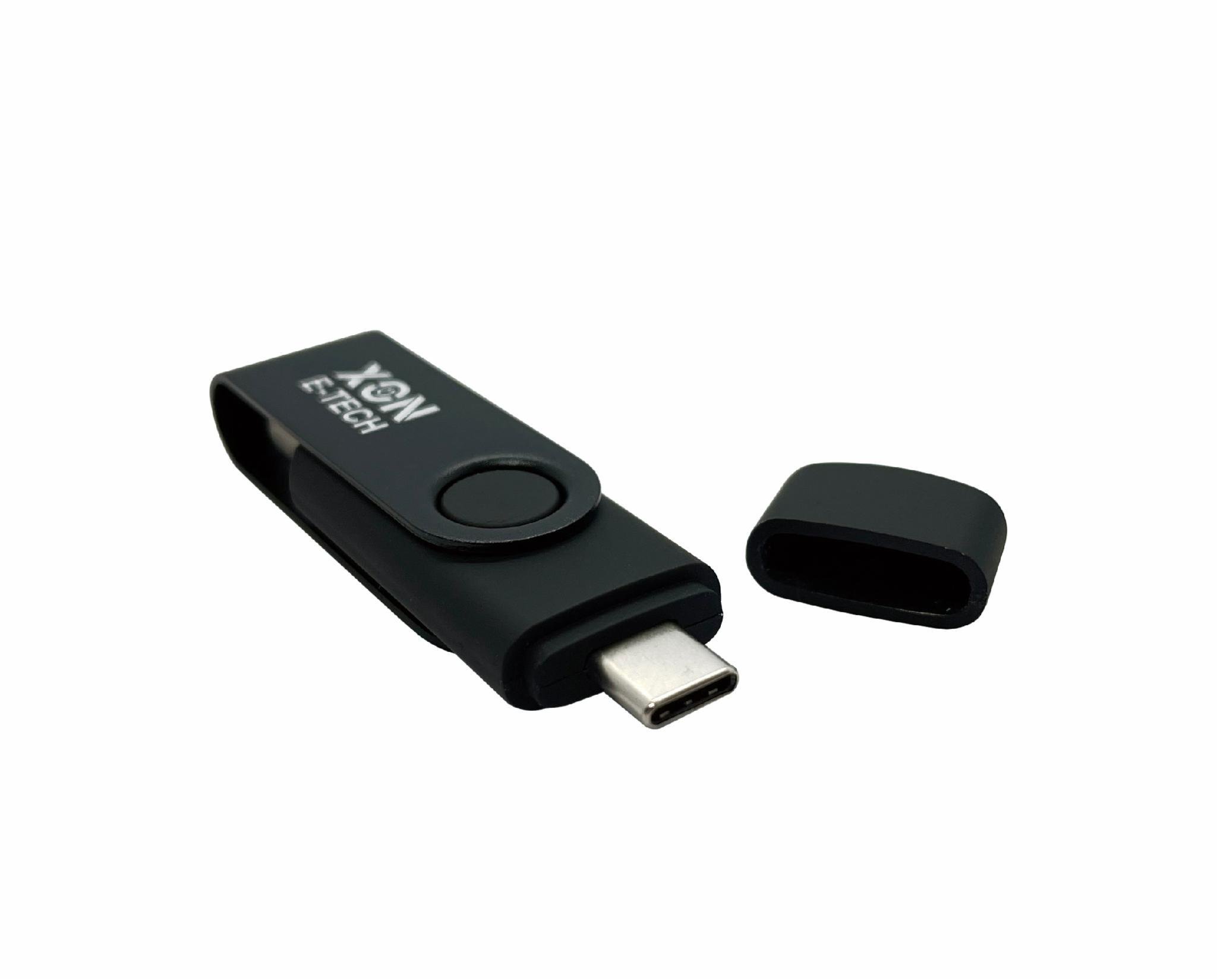 Флеш-пам'ять USB XON FlashDrive DuoConnect 128 Гб Чорний (FX3DR128PB 7546) - фото 6