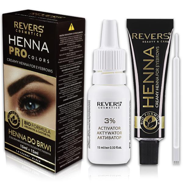 Хна кремовая для бровей Revers Henna Pro Colors Black (FK0051)