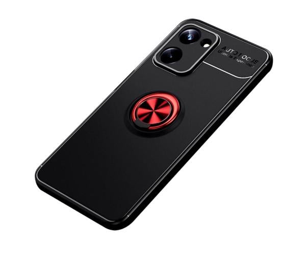 Чехол Auto Focus 360 Rotating Ring для Realme 10 Pro 5G Чёрно-Красный