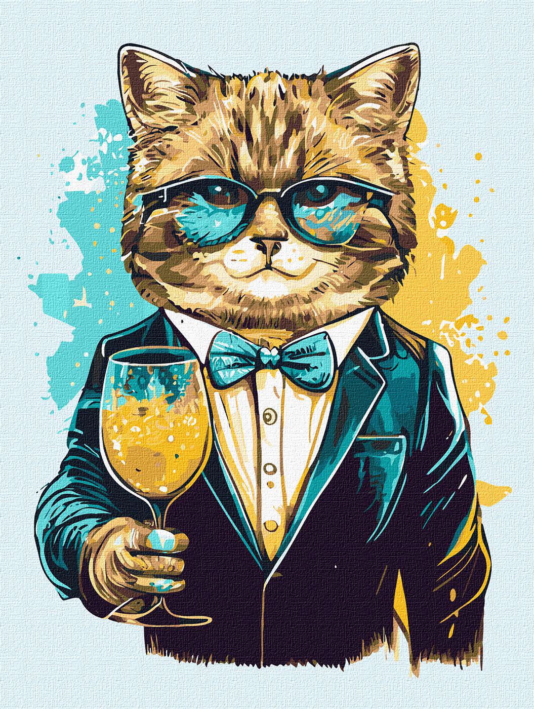 Картина по номерам Идейка Мистер Кот 30x40 см (KHO4483)