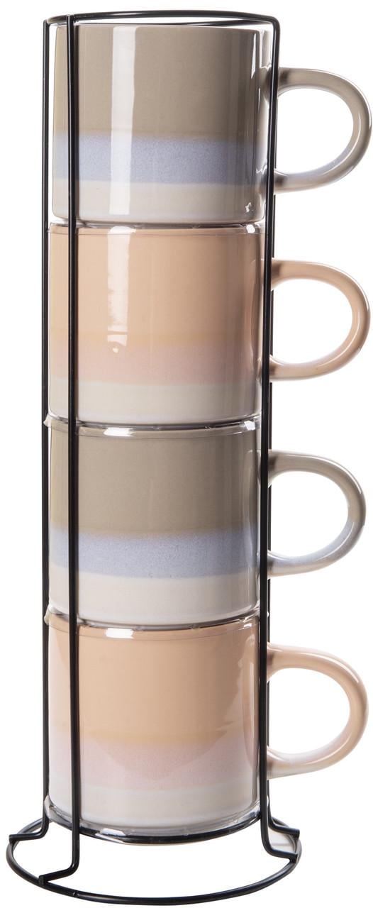 Набор чашек Limited Edition Homeline на металлической подставке 420 мл (23I-1014)