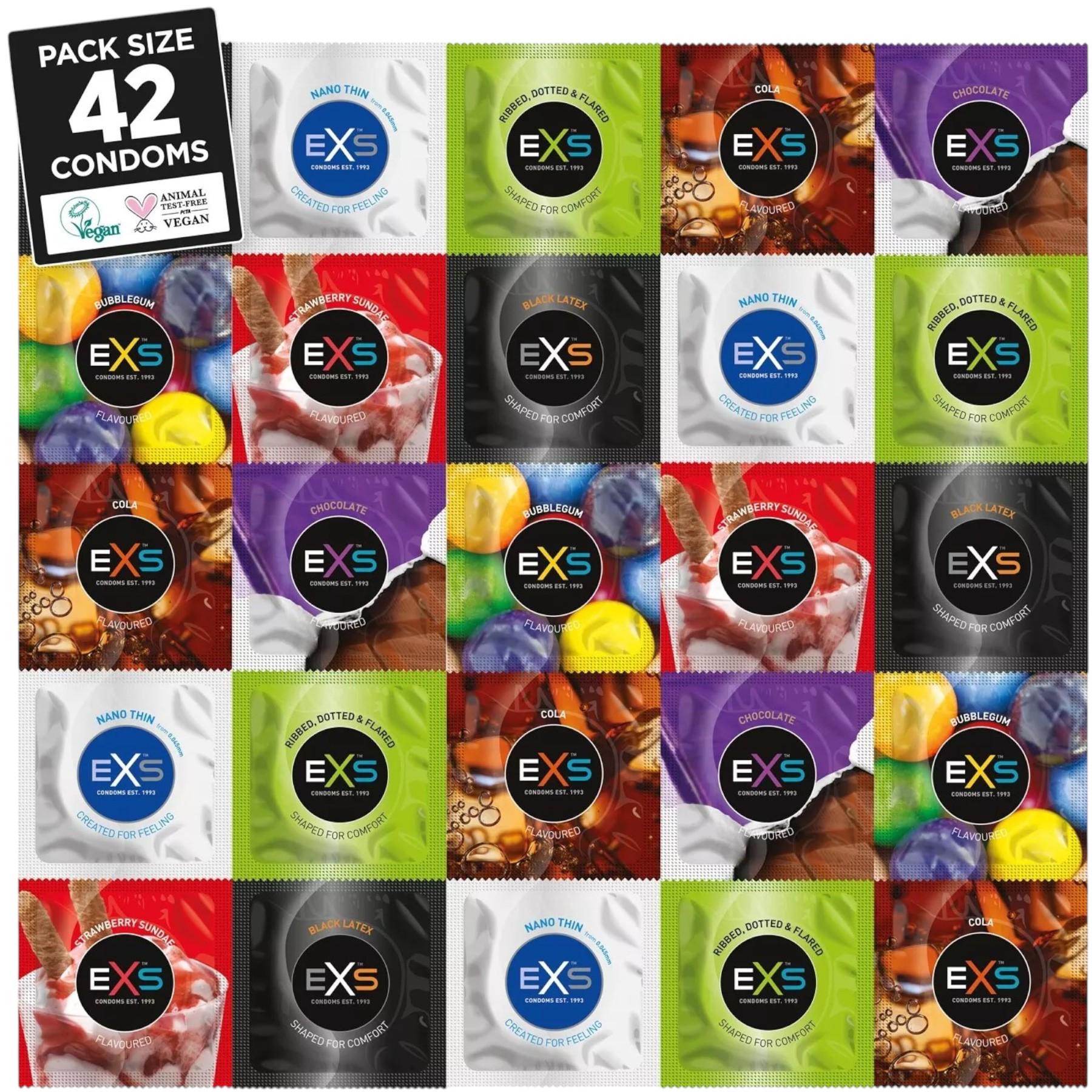 Презервативы EXS Pack 1 набор 42 шт. разнотипные классические и оральные - фото 3 Презервативы EXS Pack 1 набор 42 шт. разнотипные классические и оральные - фото 3