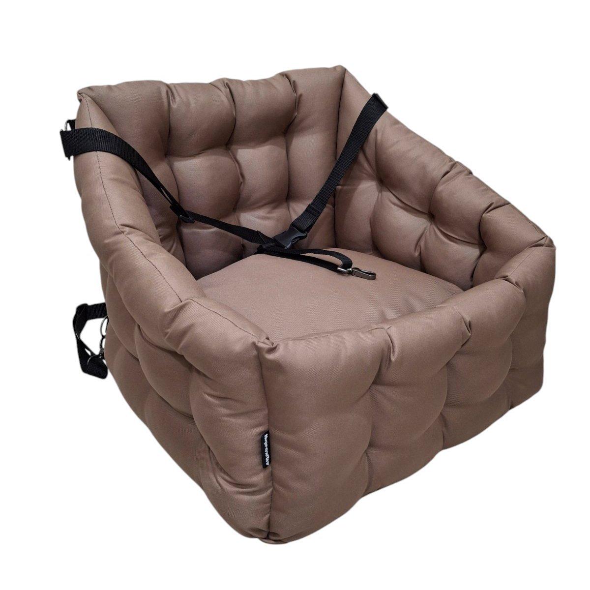 Крісло автомобільне для собак Huge and Tiny зі знімними ременями Waterproof Oxford 50x45 см Карамельний Крісло автомобільне для собак Huge and Tiny зі знімними ременями Waterproof Oxford 50x45 см Карамельний