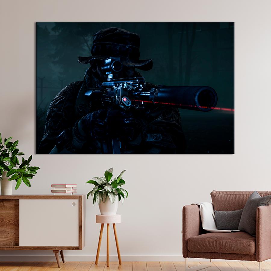 Настенний декор Снайпер Battlefield 4 120x80 см (A154-1)