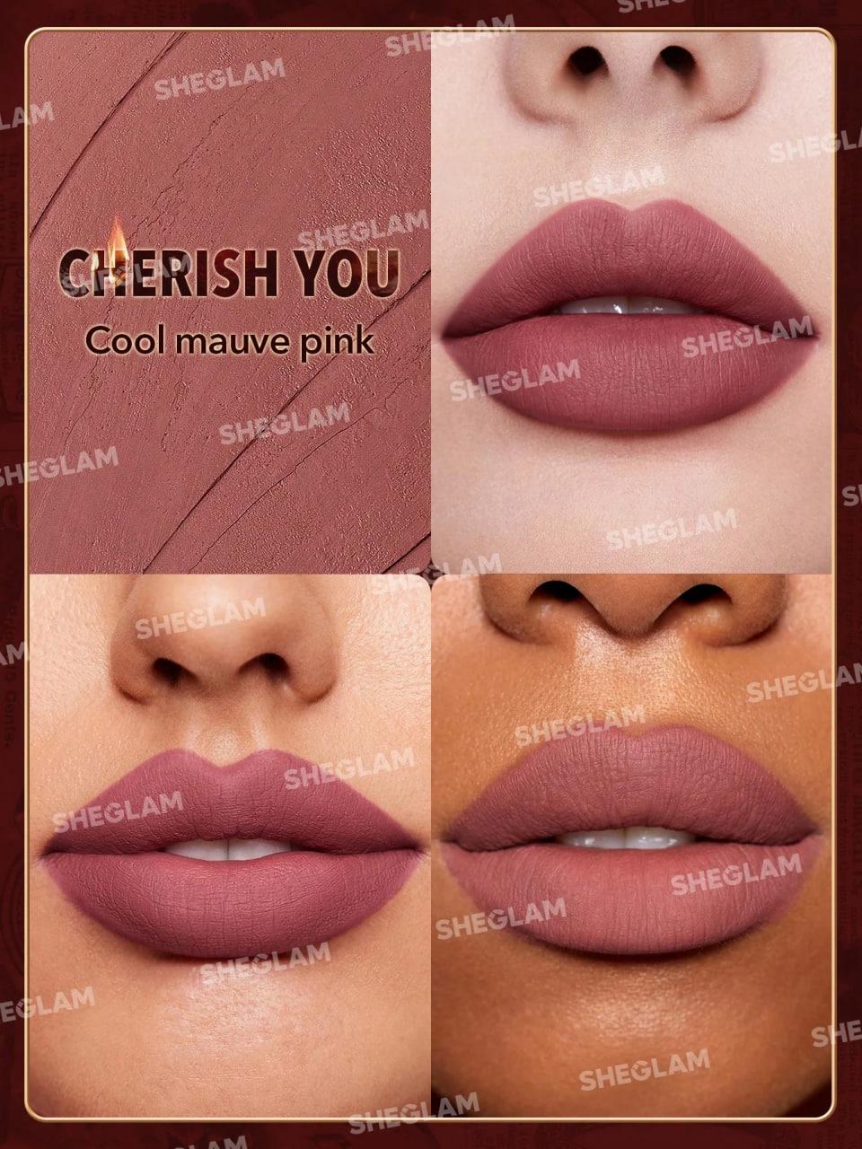 Помада матова Dynamatte Boom Long Lasting Matte Lipstick Cherish You 2,7 г (18314728) - фото 3