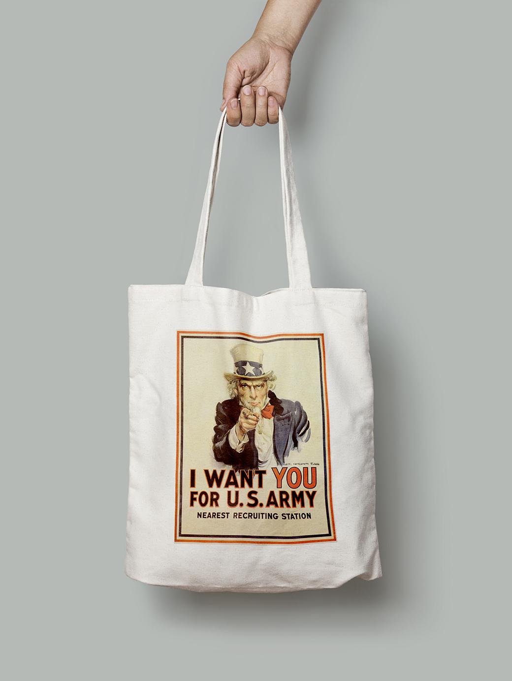 Эко-сумка Ты нужен армии США шопер (retro_part_02_13_Bag)