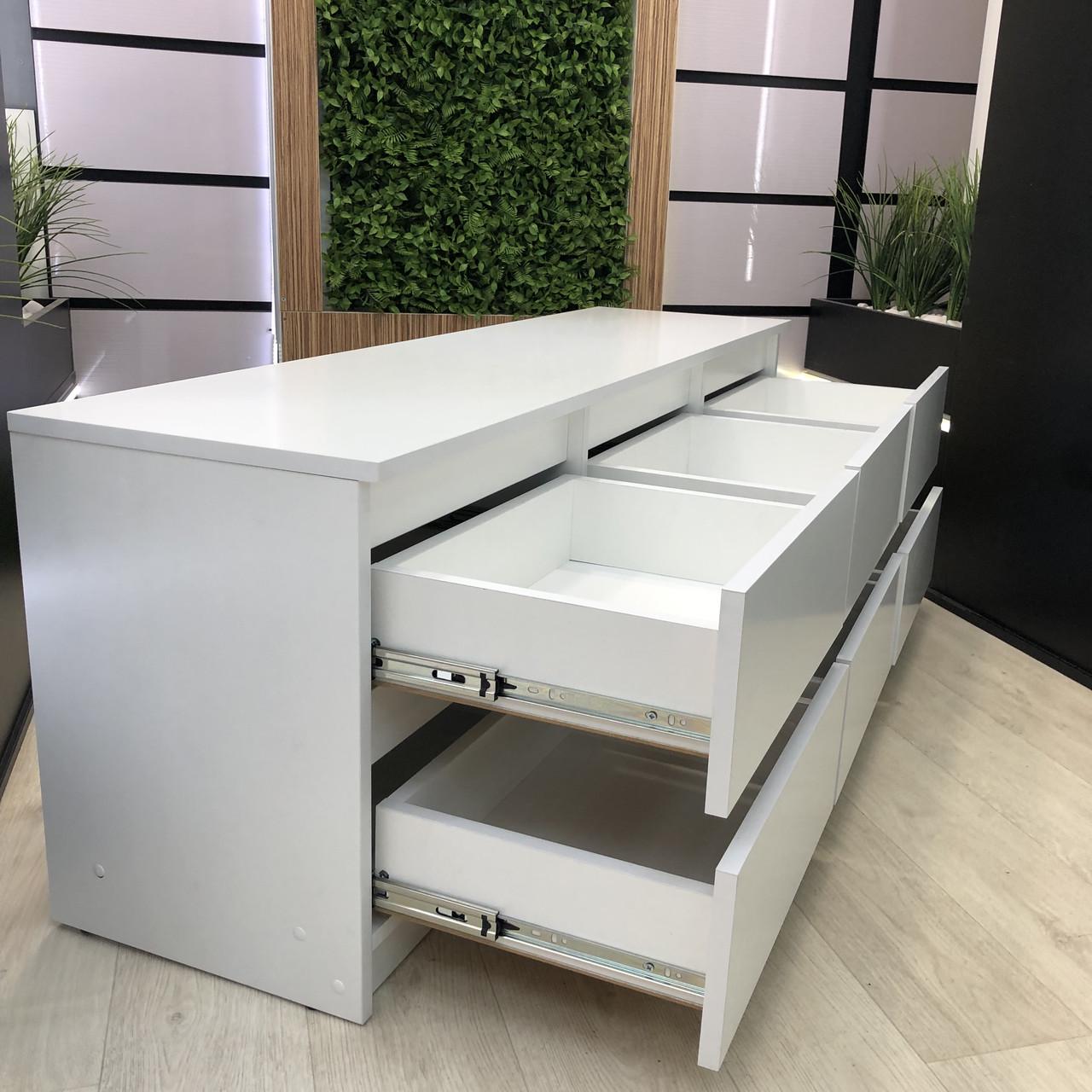 Тумба ТВ Кватро 6Н 1400х500х370 мм Білий - фото 6