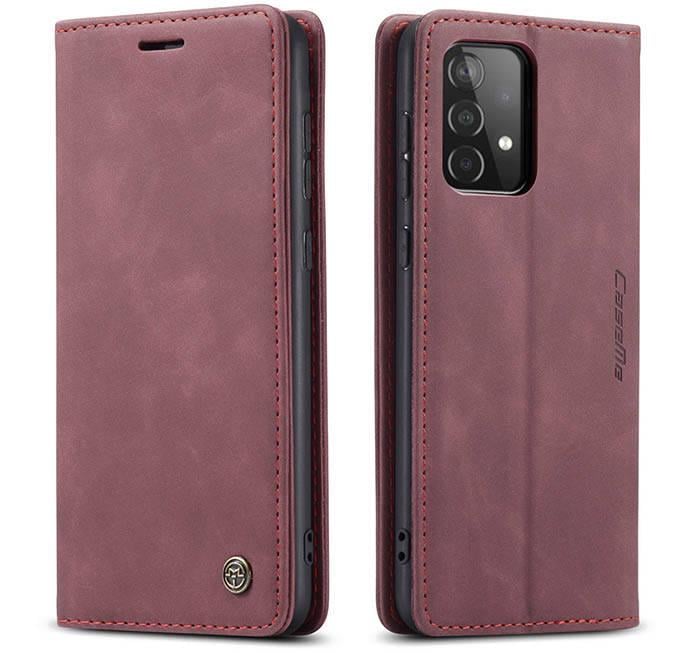 Чехол книжка с магнитом CaseMe на Samsung Galaxy A52 A525 Wine (20830-42)