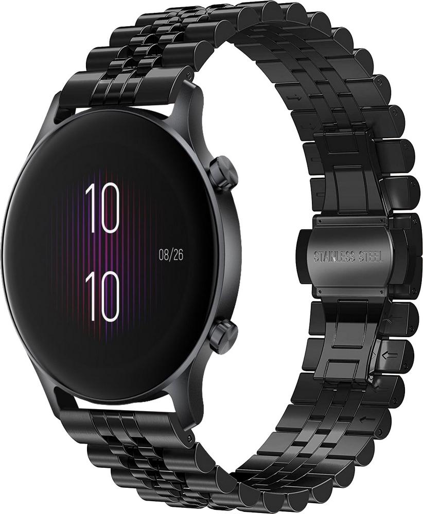 Браслет металлический Stech для Haylou LS04 (RS3) Black (26312-2B)