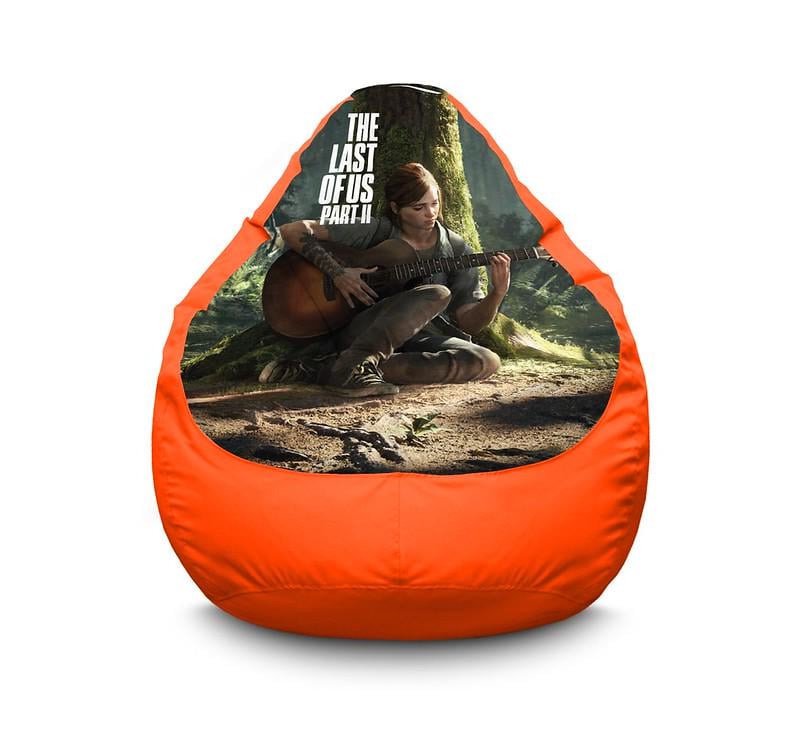 Кресло мешок iPuff The Last of Us Ellie and guitar Оксфорд XXXL 100х135 см Оранжевый
