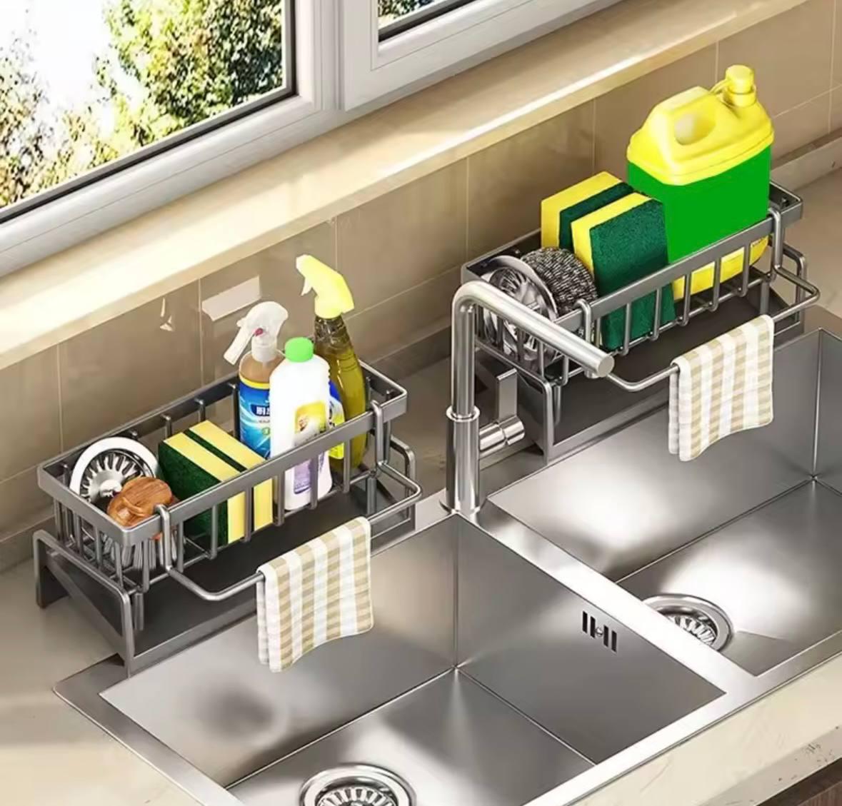 Органайзер для кухни с автоматическим сливным поддоном Серый (83dcd373) - фото 2 Органайзер для кухни с автоматическим сливным поддоном Серый (83dcd373) - фото 2