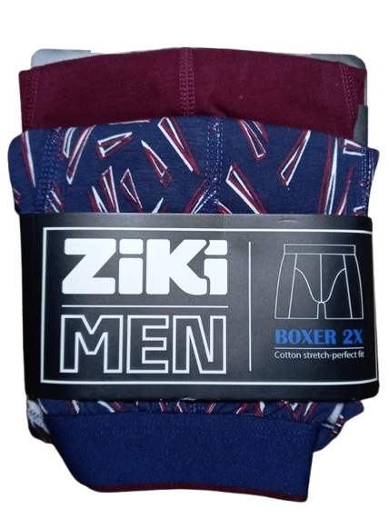 Набор трусов-боксеров мужских Ziki MEN 2 шт. S Вишневый/Синий (353464)