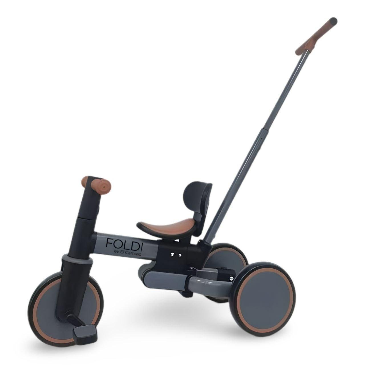 Велосипед детский многофункциональный ME 1202 FOLDI 3в1 с родительской ручкой Graphite (25932866)