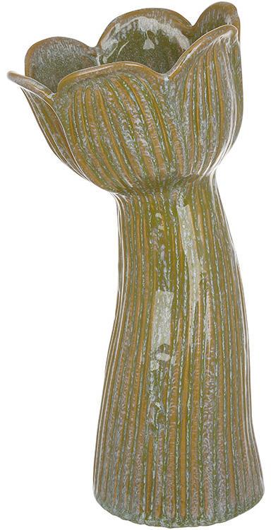 Ваза керамическая Tulip 32 см Зеленый