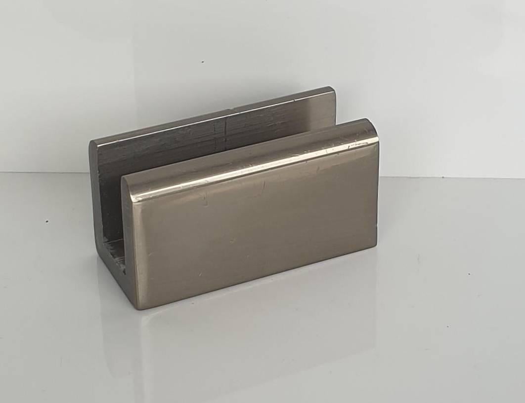 Склотримач система квадрат для алюмінієвих перил Шампань