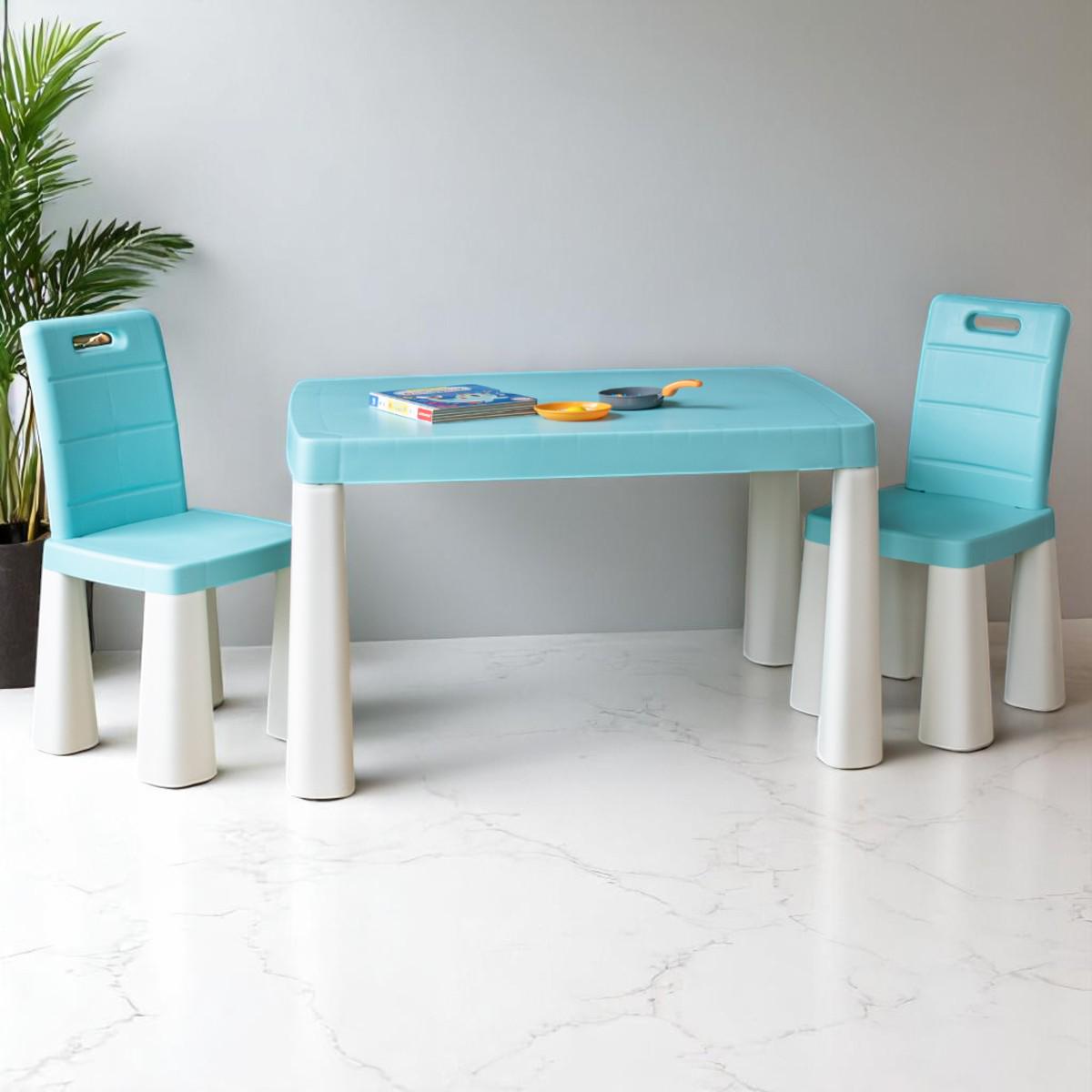 Детский стол и два стульчика Doloni Бирюзовый (DL36221)