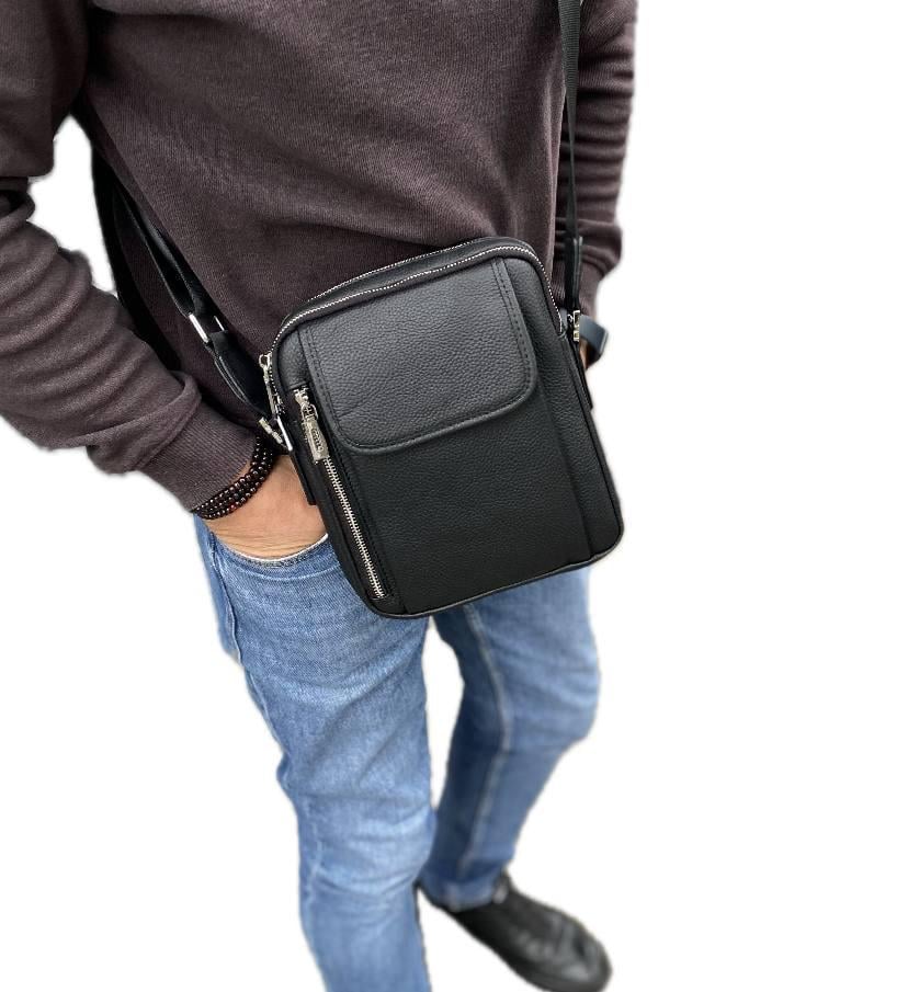 Сумка з натуральної шкіри Monarch 25х21х6 см (bg01)