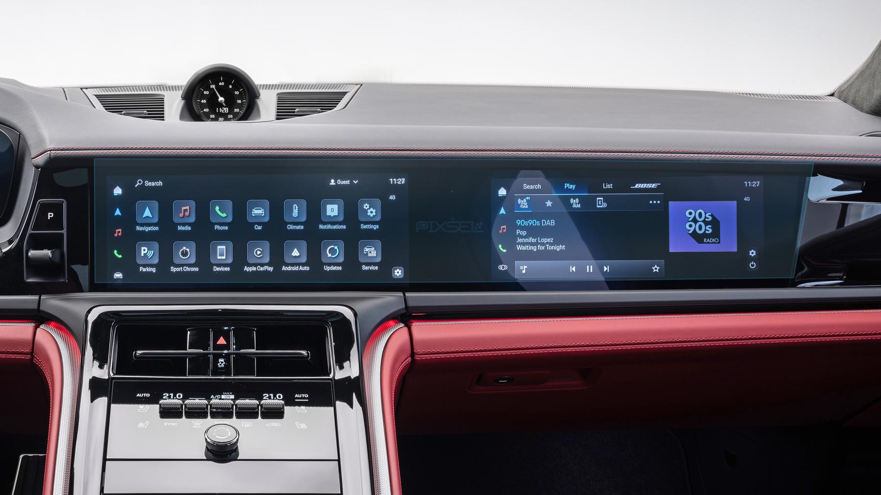 Стекло защитное Pixsel гибридный глянец на монитор Porsche Panamera 27,4“ 2024