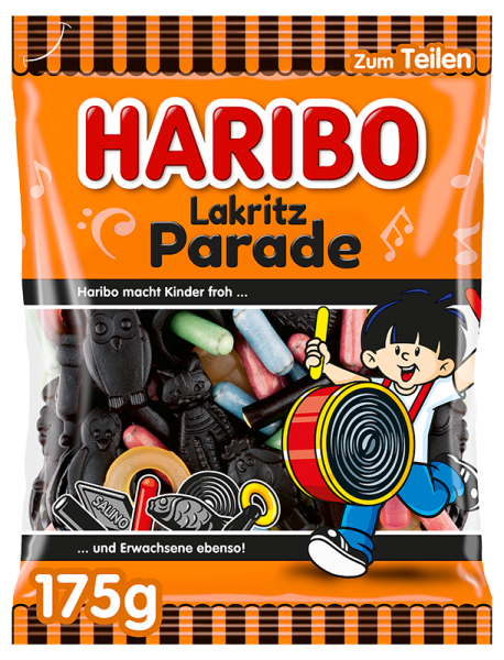 Конфеты жевательные Haribo Lakritz Parade 175 г (22683405)