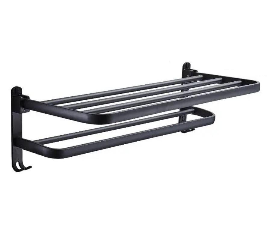 Вешалка-полка для ванной комнаты Bathroom Shelf Черный (29631572)