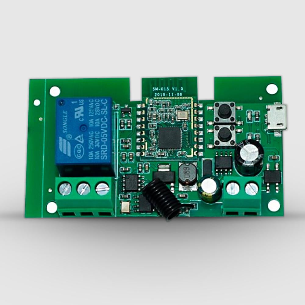 Реле одноканальное Wi-Fi с сухим контактом Tuya без корпуса (WH00440)