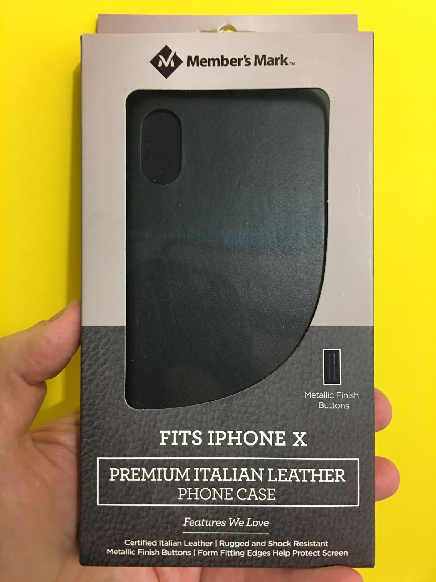 Чохол шкіряний Member's Mark Premium Italian Leather (Б.У.) для Iphone X/XS Black - фото 2