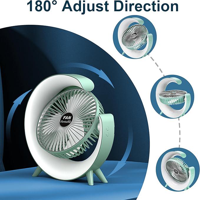 Вентилятор настільний портативний Mini fan-03 USB 3в1 з підсвічуванням 3 швидкості (17133) - фото 3 Вентилятор настільний портативний Mini fan-03 USB 3в1 з підсвічуванням 3 швидкості (17133) - фото 3