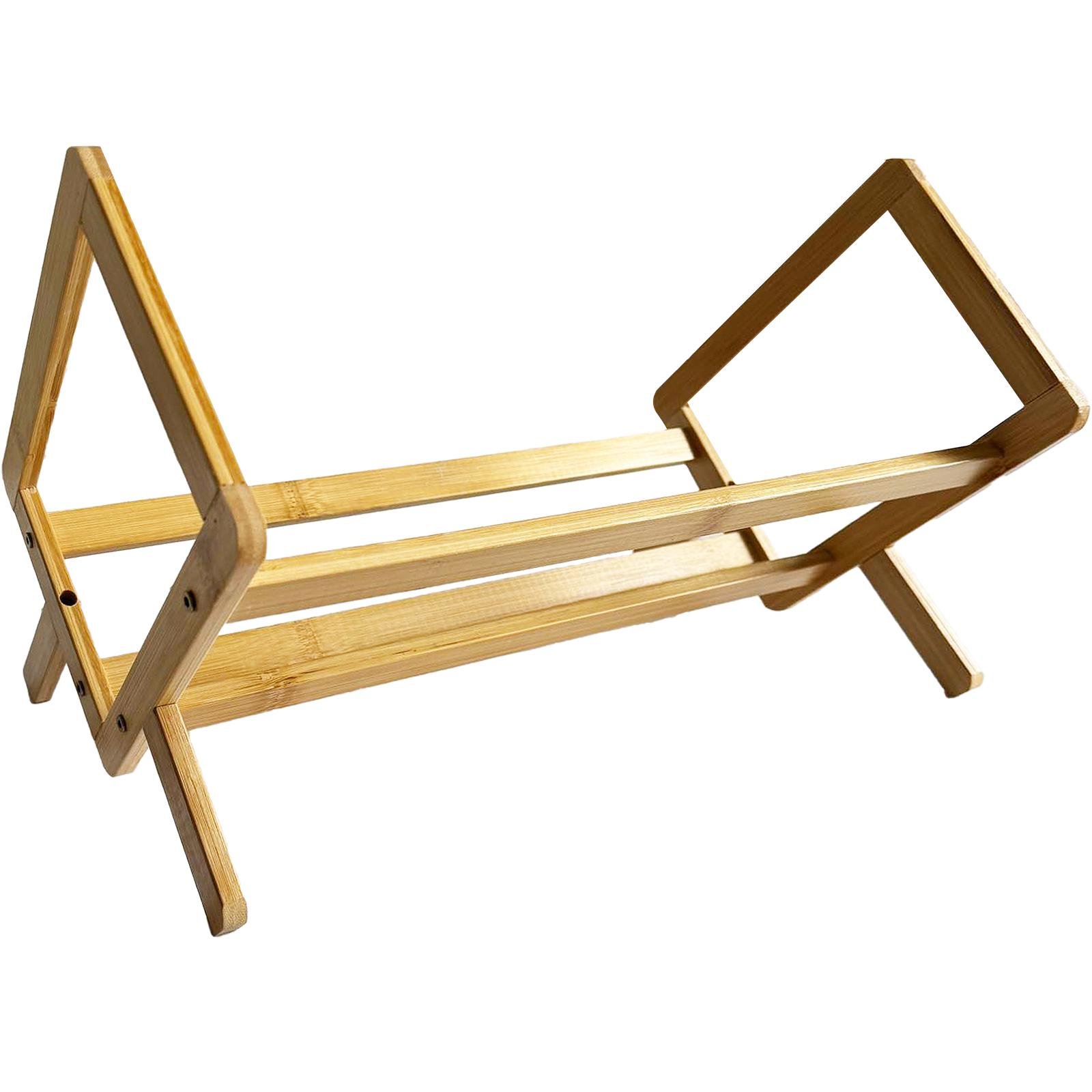 Підставка органайзер для зберігання вінілових платівок та книг 24,5х21х40 см місткість 70+ платівок Light wood (23136290)