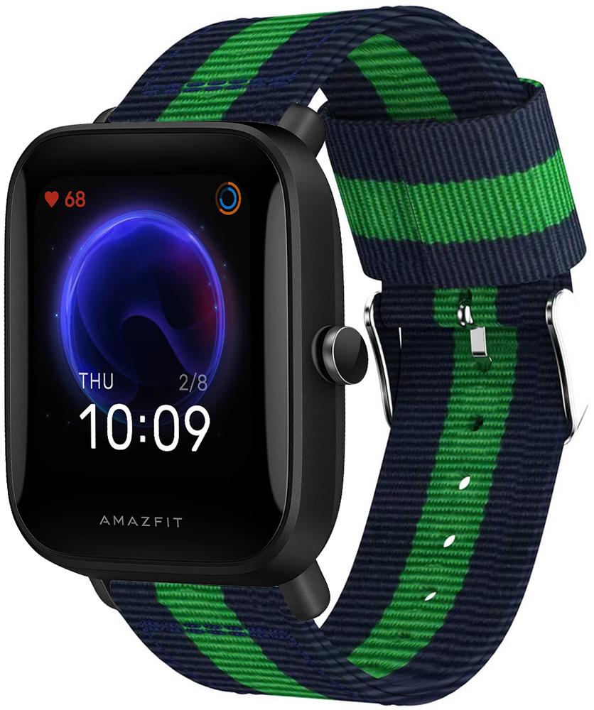 Ремінець тканинний Canvas для Amazfit Bip U Pro Blue/Green (23414)