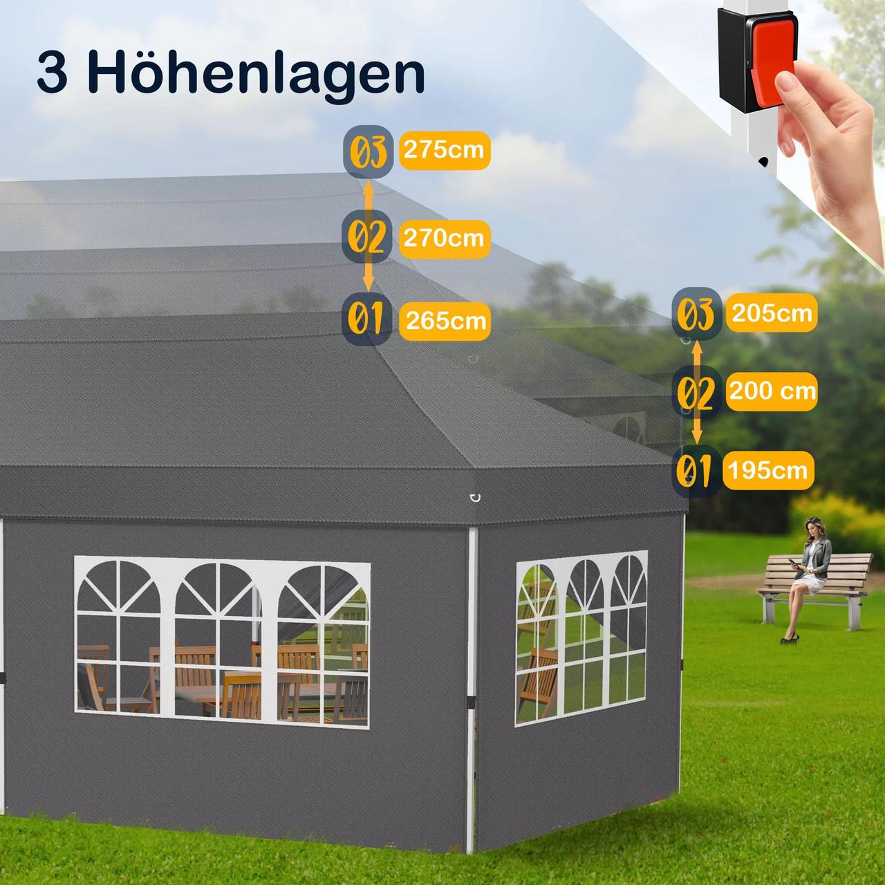 Павільйон садовий KESSER 6x3 м UV50+ Антрацит - фото 9 Павільйон садовий KESSER 6x3 м UV50+ Антрацит - фото 9