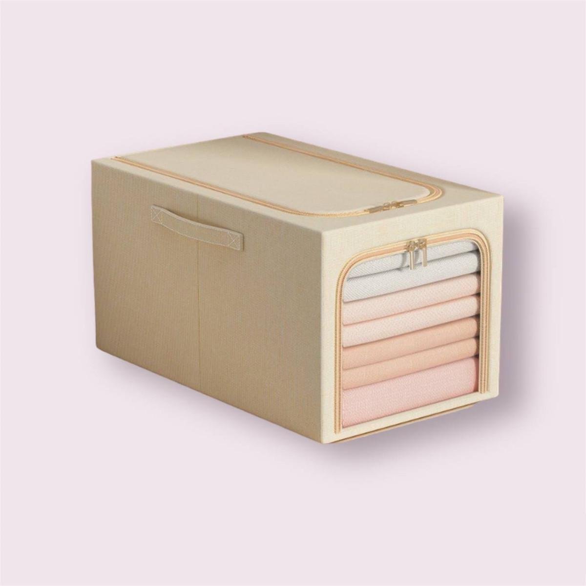 Органайзер для хранения вещей 14216 50 л 46х35х30 см бежевый (4705034) - фото 1 Органайзер для хранения вещей 14216 50 л 46х35х30 см бежевый (4705034) - фото 1