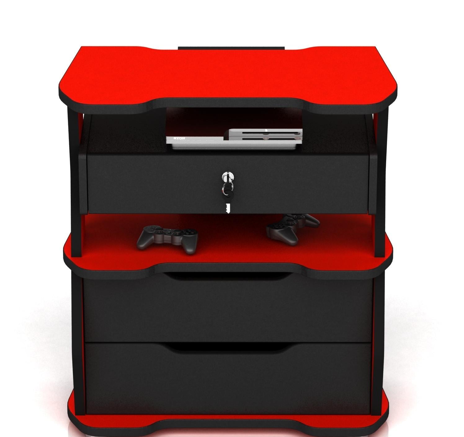 Комод XGamer CITY 2 геймерский стиль Черный с красным (109464532) Комод XGamer CITY 2 геймерский стиль Черный с красным (109464532)