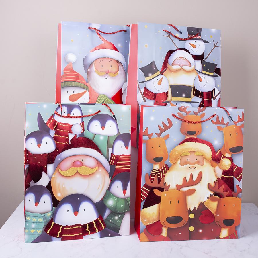 Подарочный пакет Сказочный Санта L 40х31х12 см (1351-74)